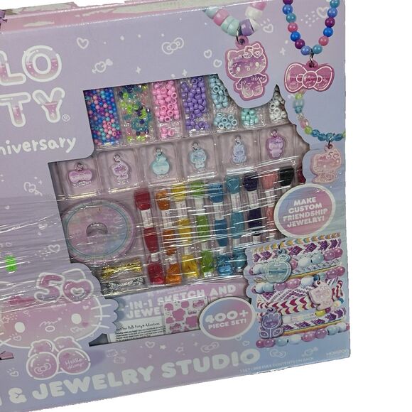 Hello Kitty 50th Anniversary 2 In 1 Sketch & Jewelry Studio NWT - Picture 7 of 16